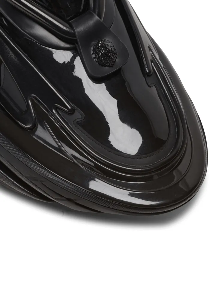 Unicorn Main Lab Patent Leather Sneakers Black Men Balmain Sneakers