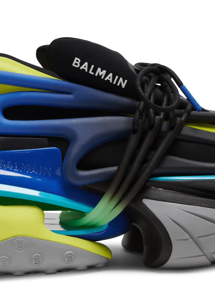 Unicorn Sneakers In Neoprene And Leather Multicolor Men Balmain Sneakers