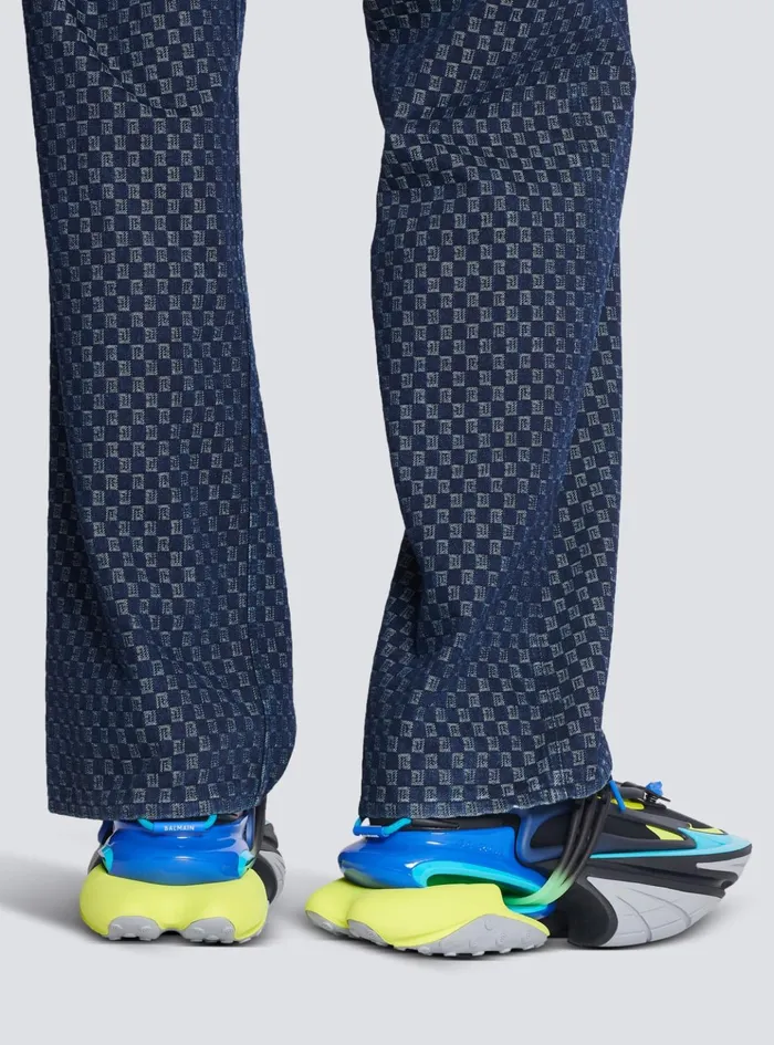 Unicorn Sneakers In Neoprene And Leather Multicolor Men Balmain Sneakers