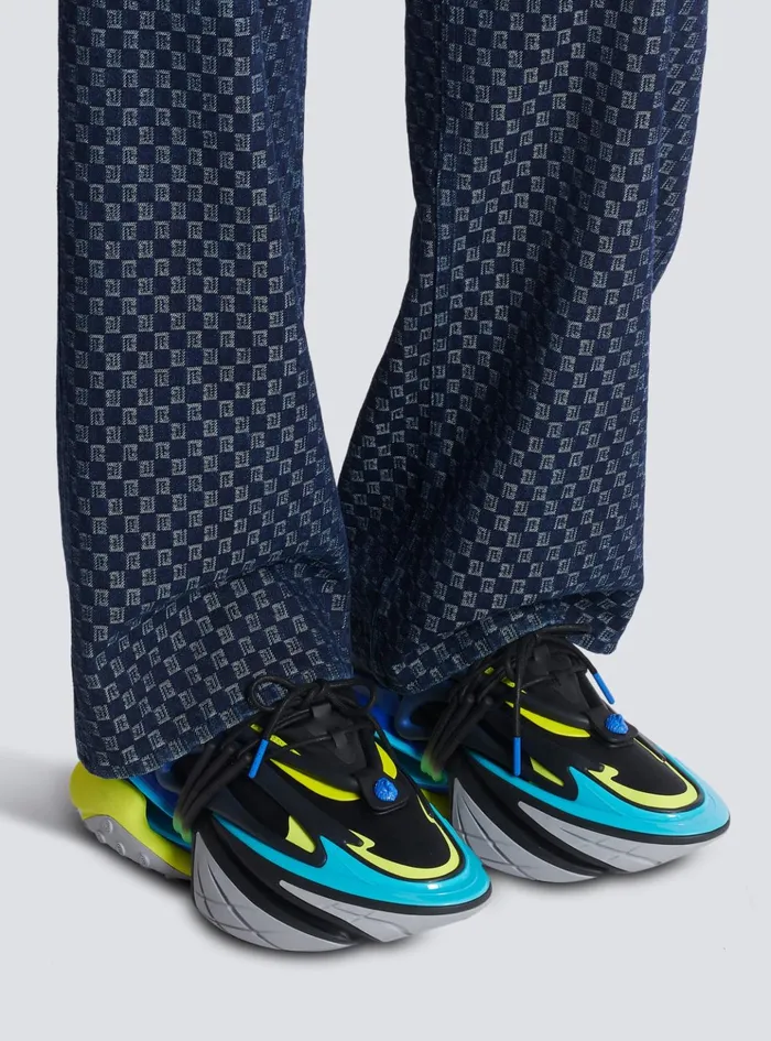 Unicorn Sneakers In Neoprene And Leather Multicolor Men Balmain Sneakers