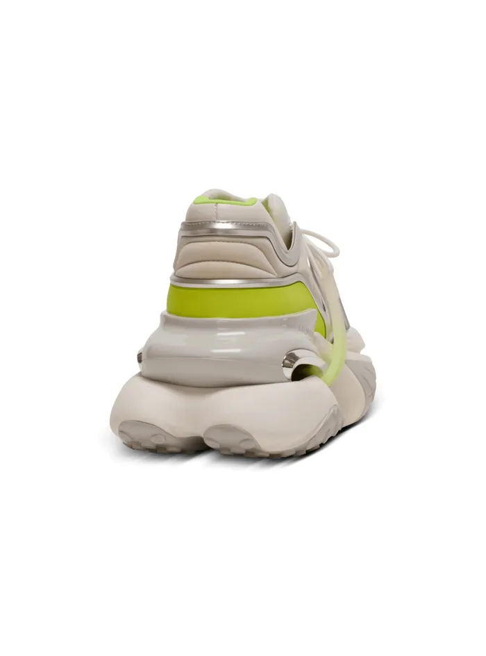 Unicorn Wave Sneakers In Neoprene And Calfskin Yellow Men Balmain Sneakers