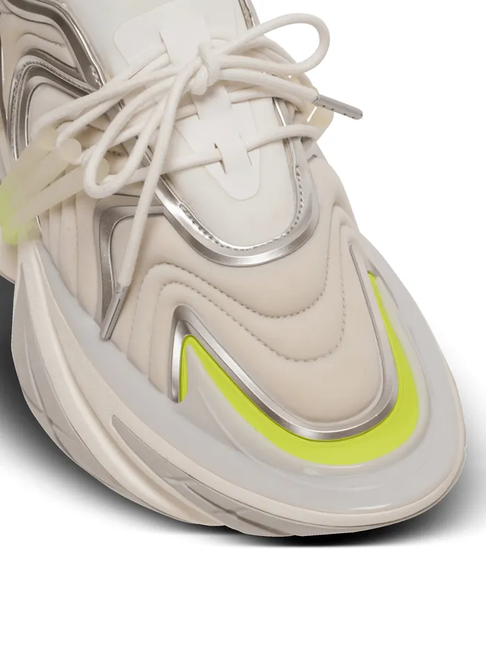 Unicorn Wave Sneakers In Neoprene And Calfskin Yellow Men Balmain Sneakers