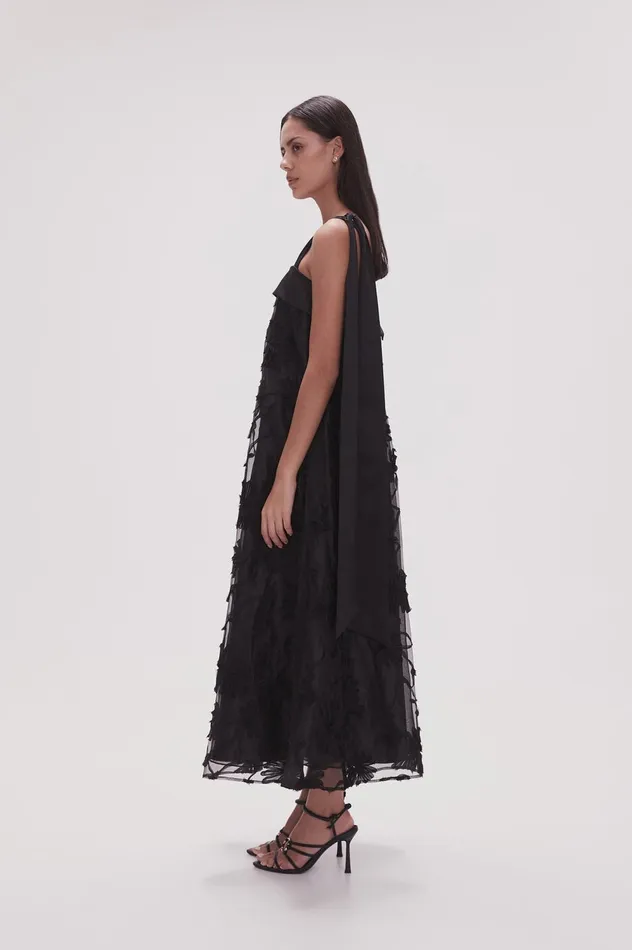 Ursula Midi Dress Black Women Aje Black Dresses