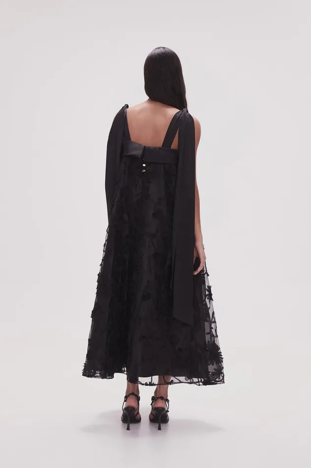 Ursula Midi Dress Black Women Aje Black Dresses