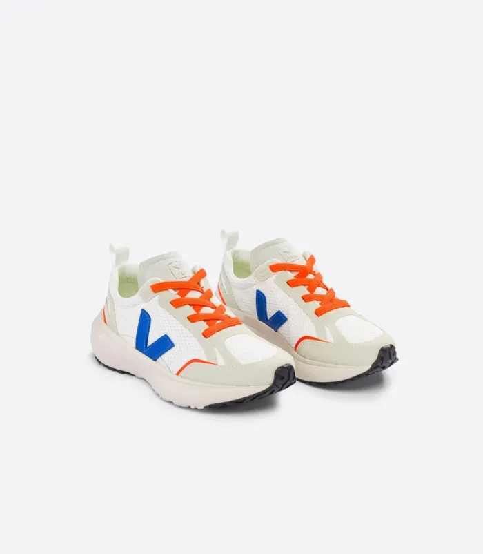 VEJA Canary Kids CANARY ELASTIC LACES ALVEOMESH WHITE INDIGO