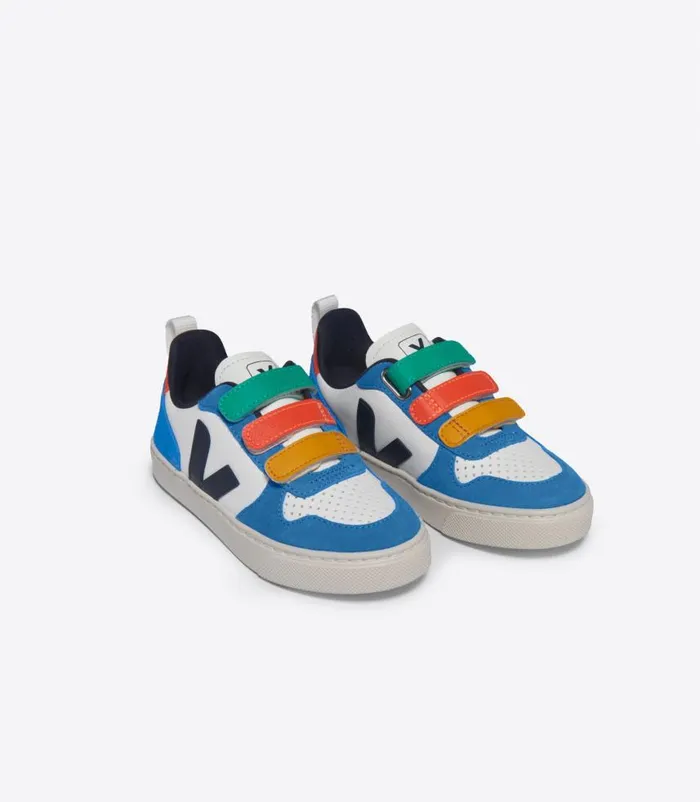 VEJA V10 Kids V10 LEATHER WHITE MULTICO NAUTICO