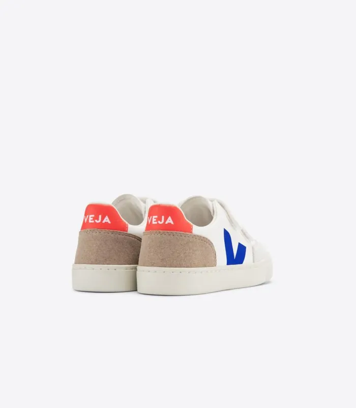VEJA V12 Kids V12 LEATHER WHITE MULTICO MIEL