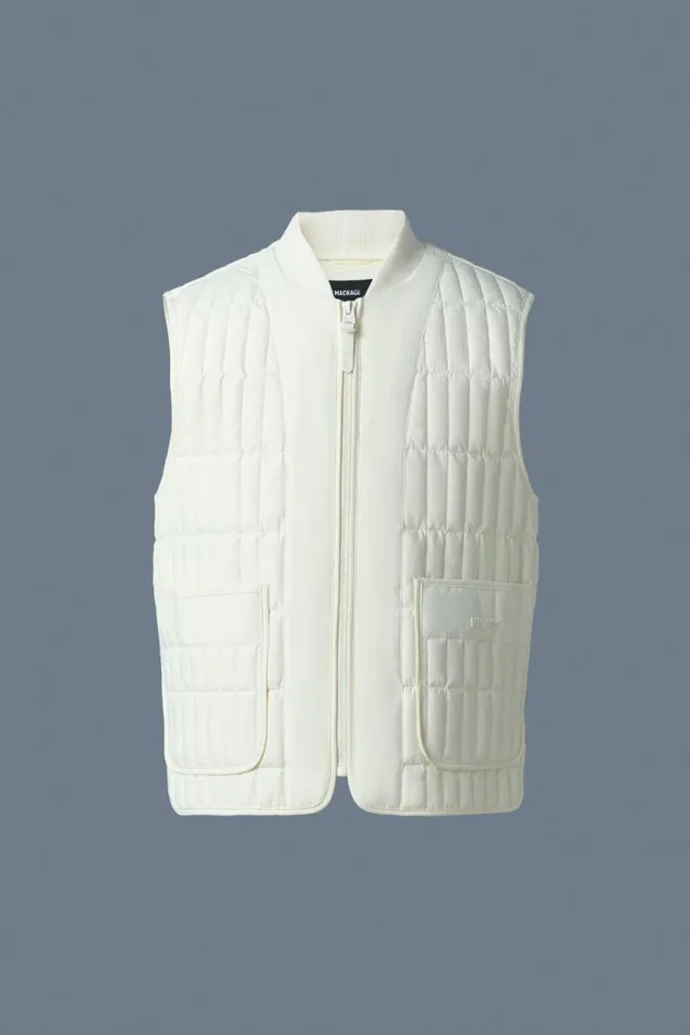 Vests Men Mackage LEVI Light Down Vertical Quilted Vest Light Military Vests Men Mackage LEVI Light Down Vertical Quilted Vest Light Military