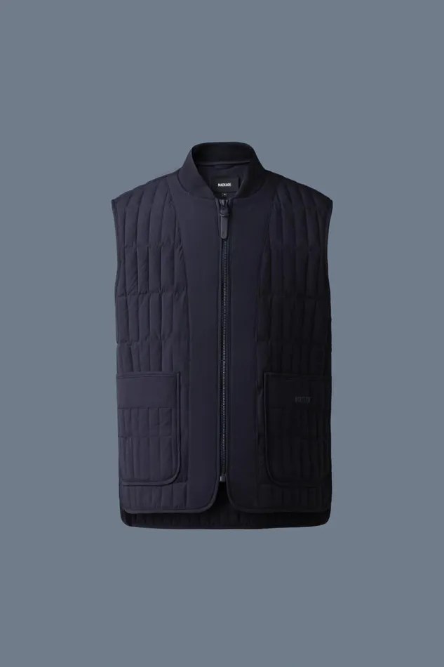 Vests Men Mackage LEVI Light Down Vertical Quilted Vest Light Military Vests Men Mackage LEVI Light Down Vertical Quilted Vest Light Military