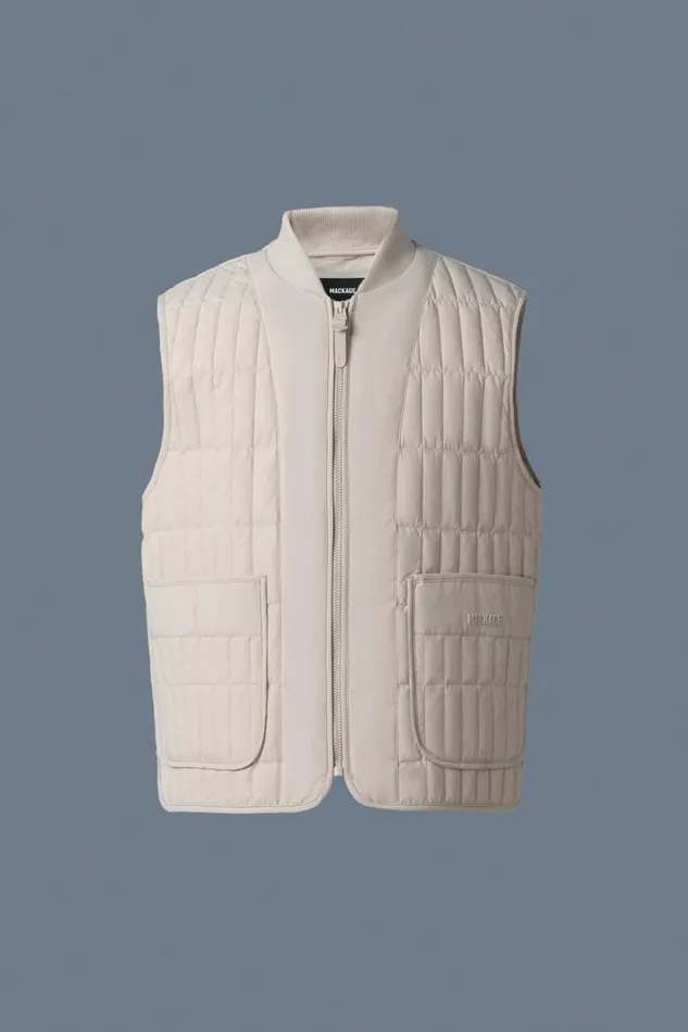 Vests Men Mackage LEVI Light Down Vertical Quilted Vest Light Military Vests Men Mackage LEVI Light Down Vertical Quilted Vest Light Military