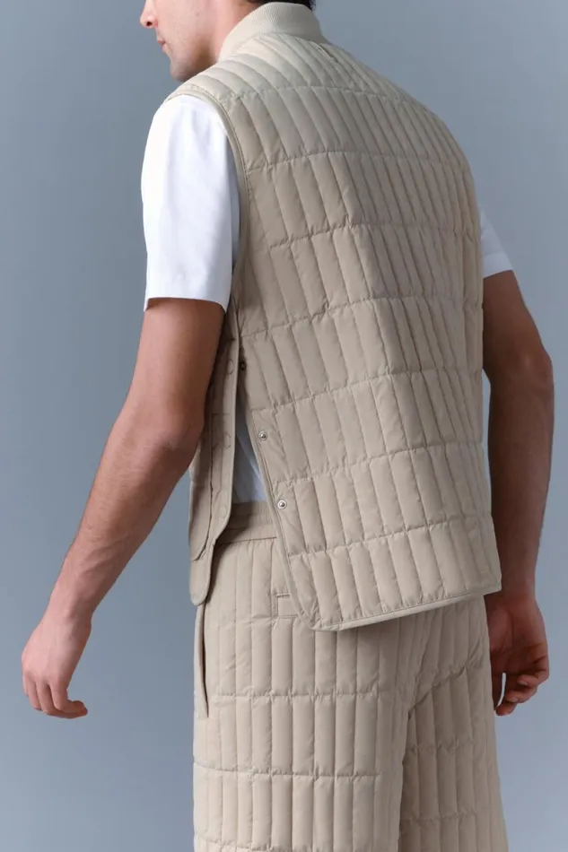Vests Men Mackage LEVI Light Down Vertical Quilted Vest Light Military Vests Men Mackage LEVI Light Down Vertical Quilted Vest Light Military