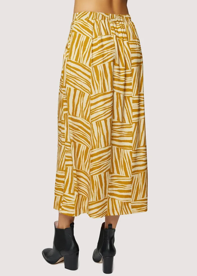Vintage Vacay Maxi Skirt Orangewhitegraphic Women Lost Wander Skirts