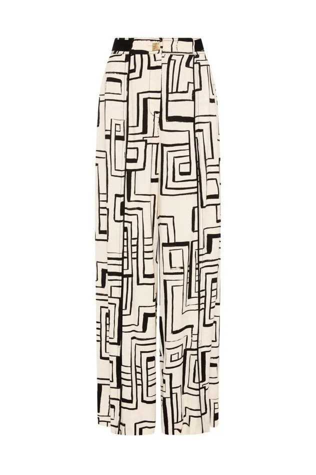 Vortex Split Leg Pant Abstract Penrose Women Aje Pants