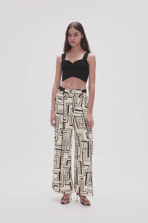Vortex Split Leg Pant Abstract Penrose Women Aje Pants