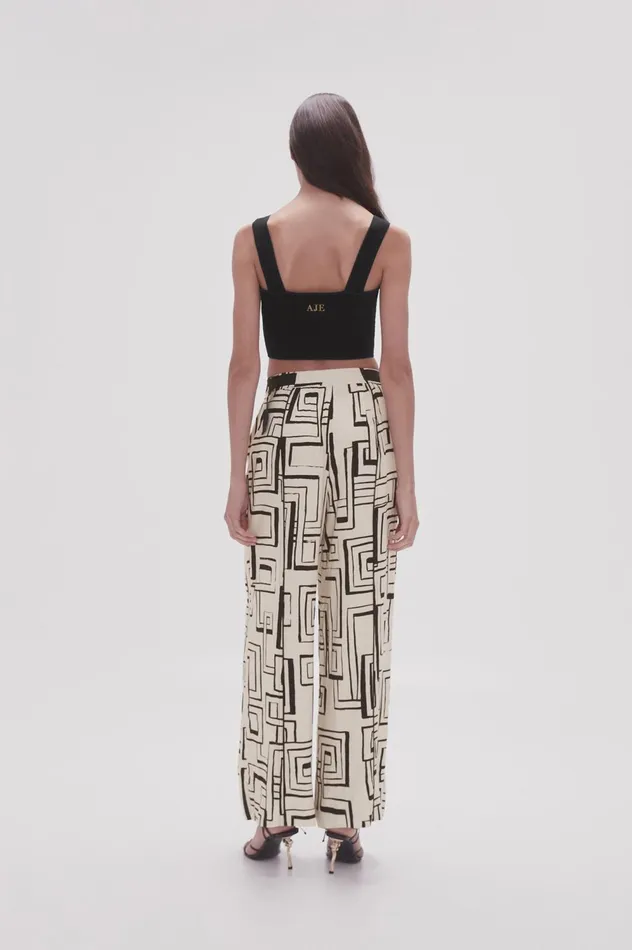 Vortex Split Leg Pant Abstract Penrose Women Aje Pants