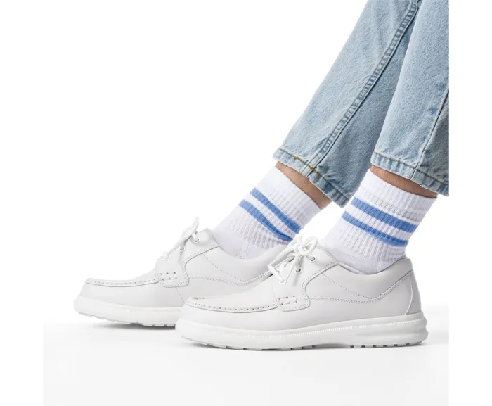 Walking Shoes Hush Puppies Men Gus White Leather Walking Shoes Hush Puppies Men Gus White Leather