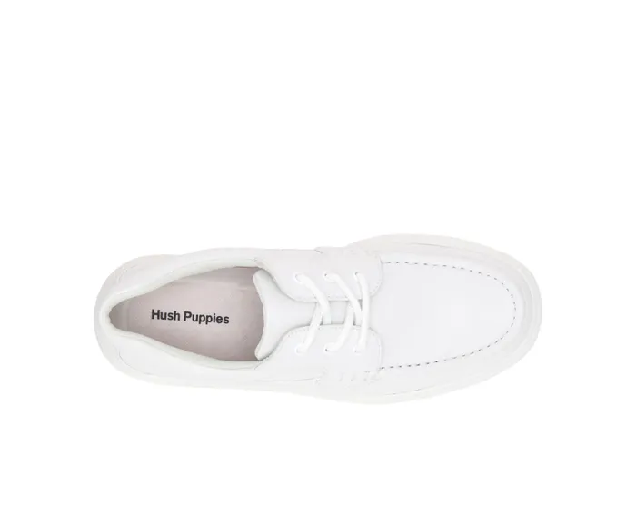 Walking Shoes Hush Puppies Men Gus White Leather Walking Shoes Hush Puppies Men Gus White Leather