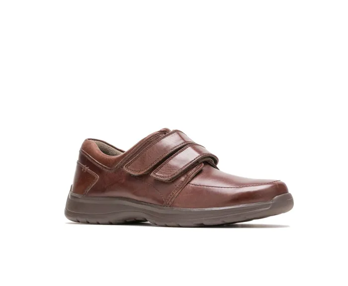 Walking Shoes Men Luthar Henson Dark Brown Leather Hush Puppies