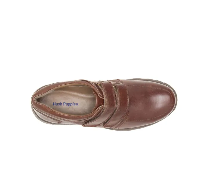 Walking Shoes Men Luthar Henson Dark Brown Leather Hush Puppies