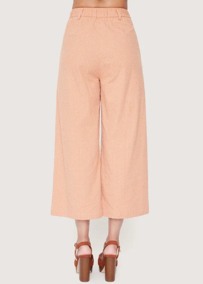 Where The Heart Is Culotte Orangegingham Women Lost Wander Pants And Shorts