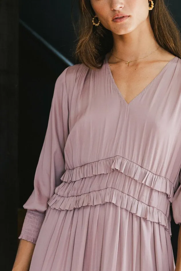 Willa Sleeved Ruffle Dress In Lavender Lavender Women Bohme Dresses