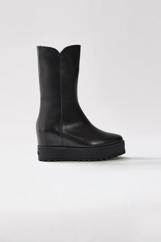 Winter Boots Women Mackage NOBLE Shearlinglined Wedge R Leather Boot For Women Black