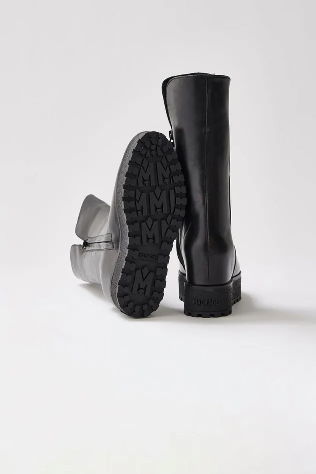 Winter Boots Women Mackage NOBLE Shearlinglined Wedge R Leather Boot For Women Black