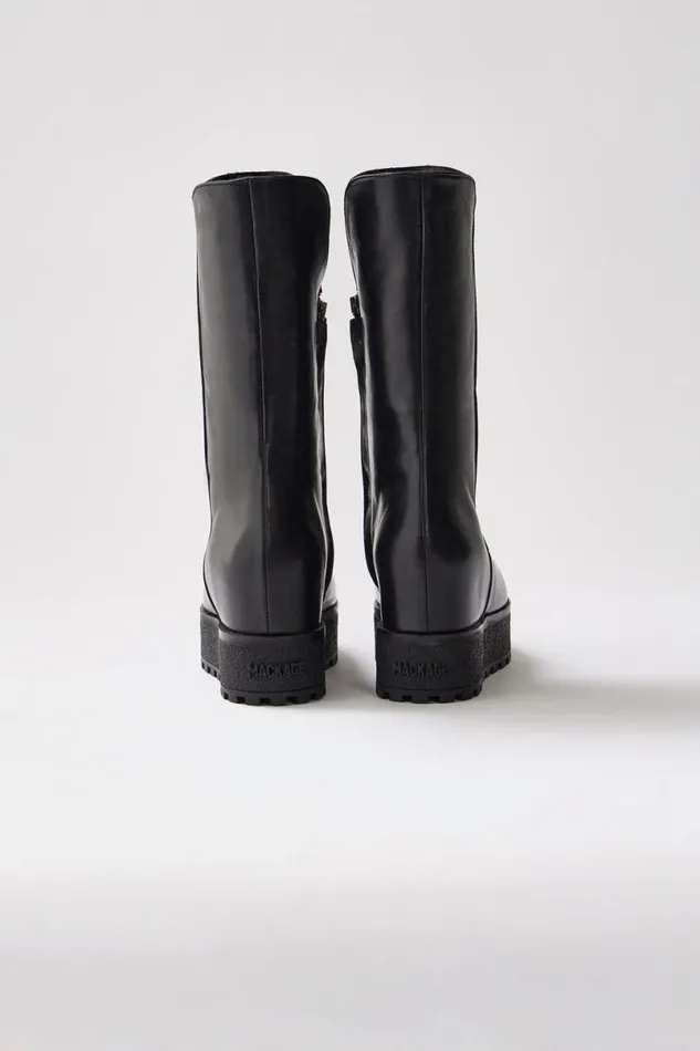 Winter Boots Women Mackage NOBLE Shearlinglined Wedge R Leather Boot For Women Black