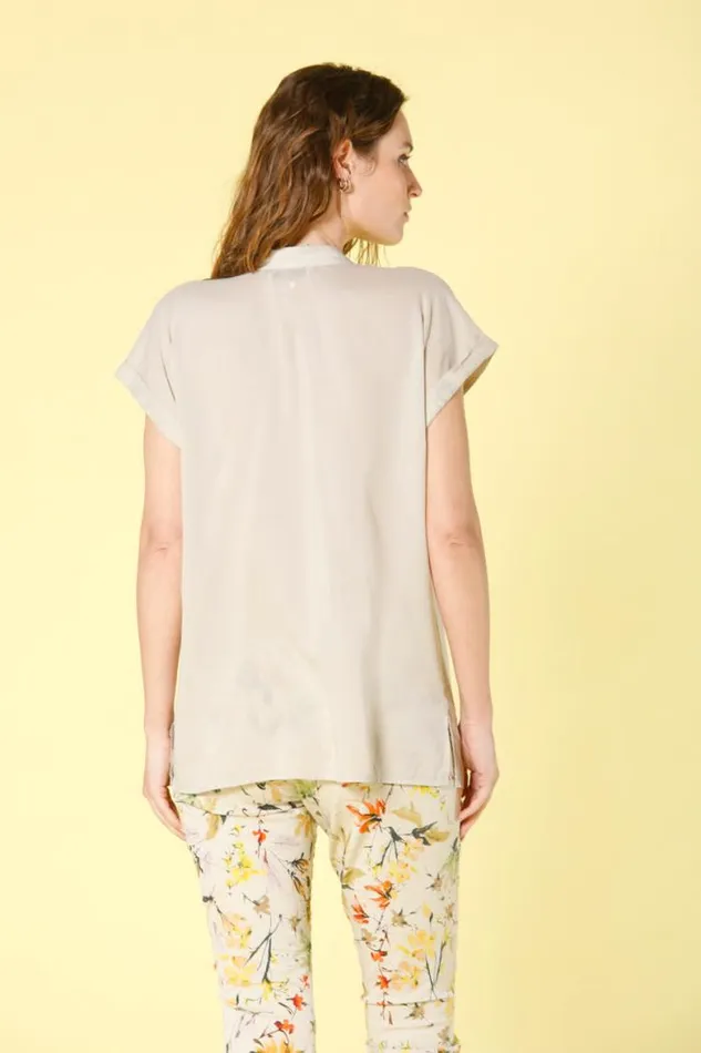 Woman Adele MM Short Sleeve Shirt In Tencel Mason039s Shirts