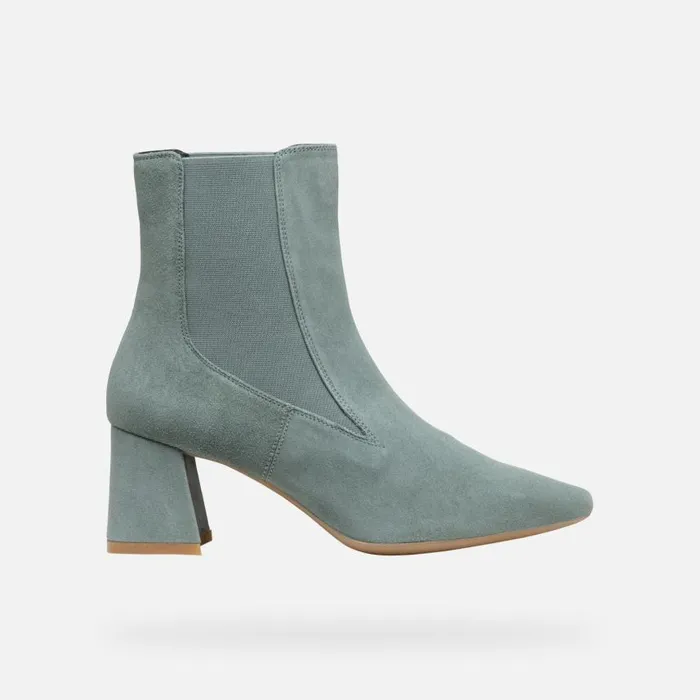 Woman Geox Ankle Boots GISELDA WOMAN Sage Medium Heel Ankle Boots Sage