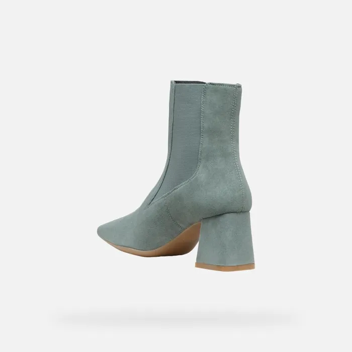 Woman Geox Ankle Boots GISELDA WOMAN Sage Medium Heel Ankle Boots Sage
