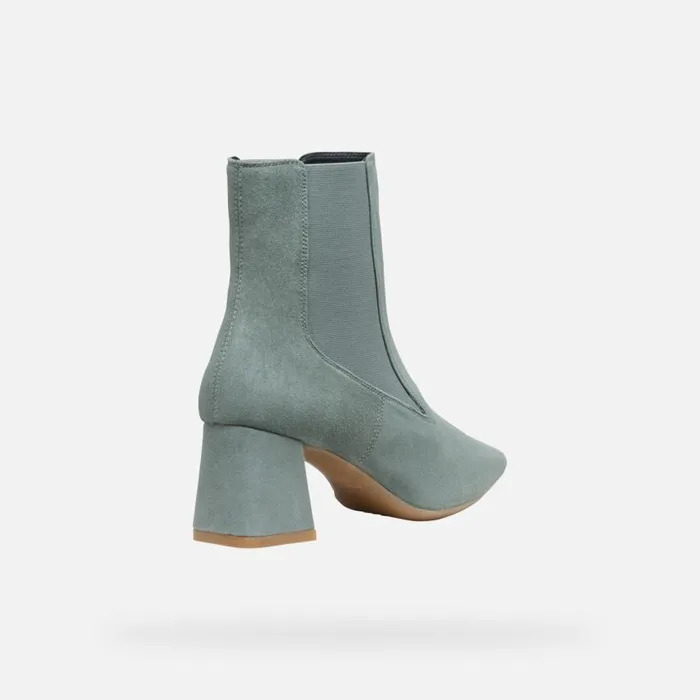Woman Geox Ankle Boots GISELDA WOMAN Sage Medium Heel Ankle Boots Sage