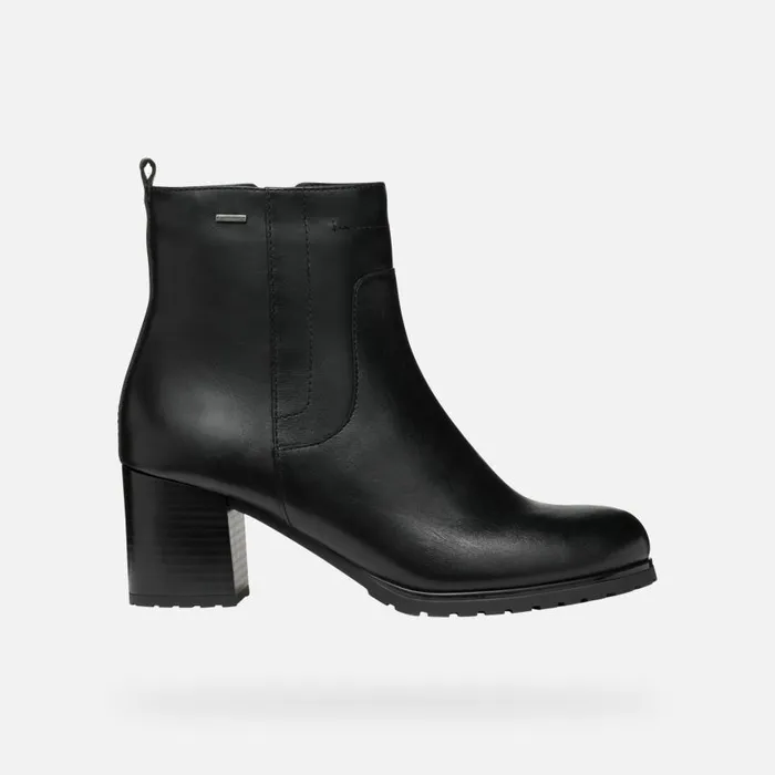 Woman Geox Ankle Boots NEW LISE ABX WOMAN Black Waterproof Ankle Boots Black