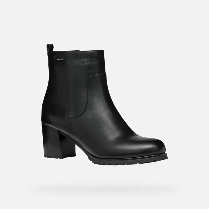 Woman Geox Ankle Boots NEW LISE ABX WOMAN Black Waterproof Ankle Boots Black