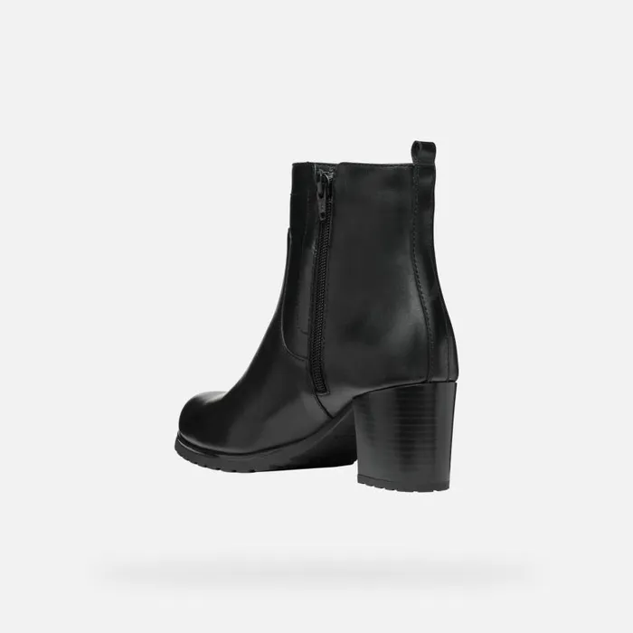 Woman Geox Ankle Boots NEW LISE ABX WOMAN Black Waterproof Ankle Boots Black