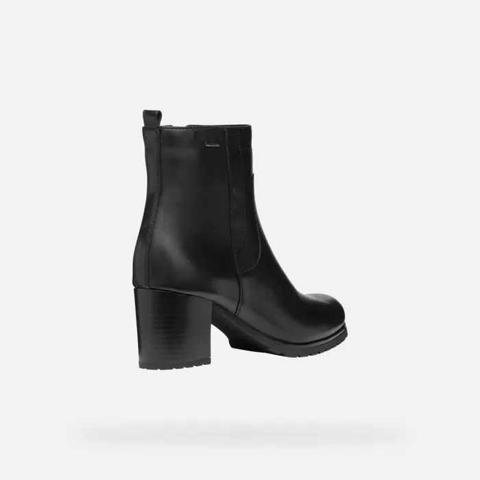 Woman Geox Ankle Boots NEW LISE ABX WOMAN Black Waterproof Ankle Boots Black