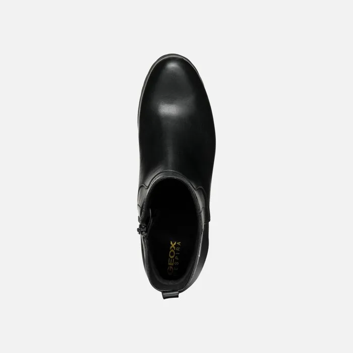 Woman Geox Ankle Boots NEW LISE ABX WOMAN Black Waterproof Ankle Boots Black
