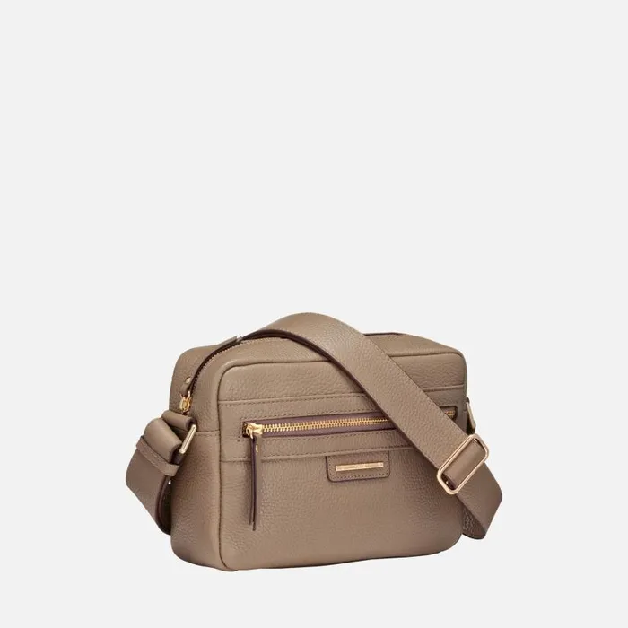Woman Geox Bags BLANDINE WOMAN Taupe Crossbody Bag Taupe
