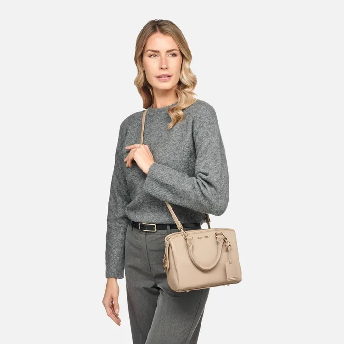 Woman Geox Bags ETHENI WOMAN Taupe Handbag Taupe