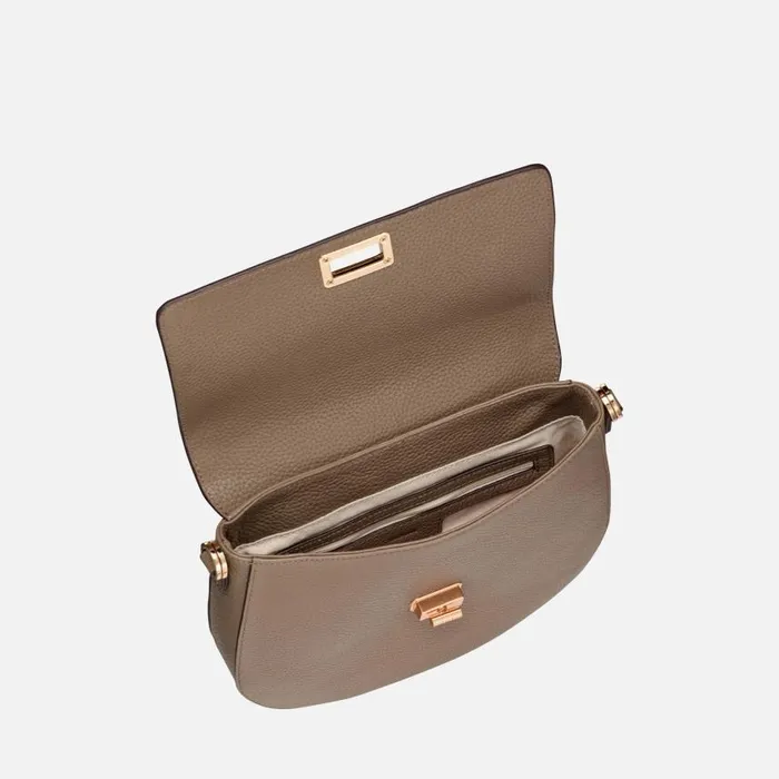 Woman Geox Bags FLAVIE WOMAN Taupe Crossbody Bag Taupe