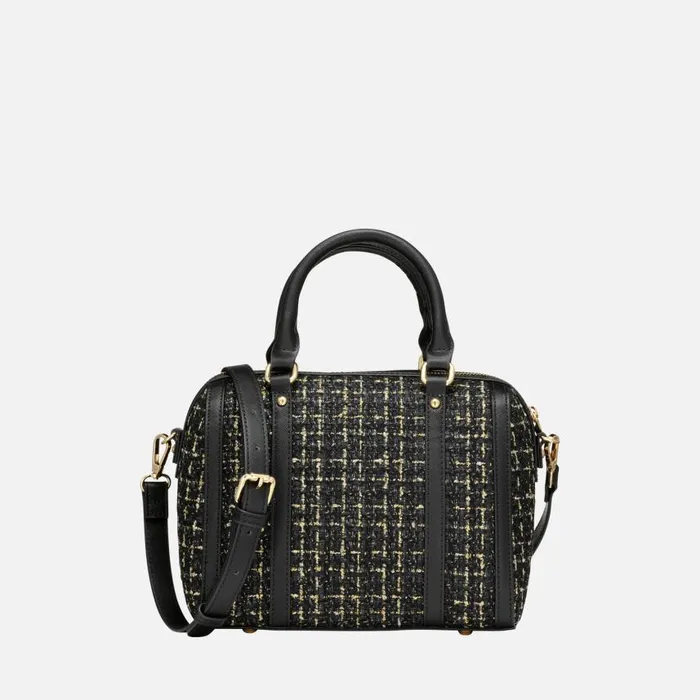 Woman Geox Bags ZENE S WOMAN BlackGold Handbag Blackgold