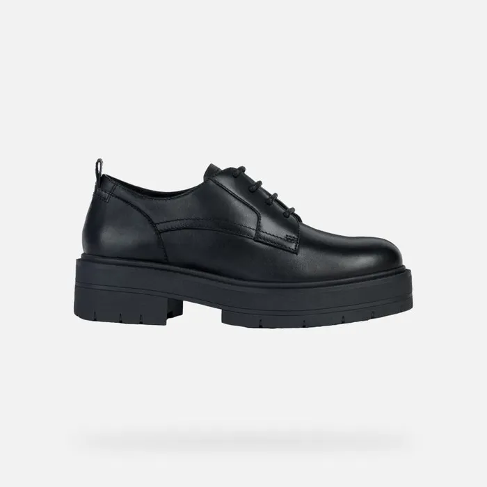 Woman Geox Lace Ups And Brogues SPHERICA EC7 H LaceUp Shoes Black Woman Geox Black