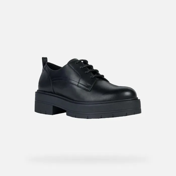 Woman Geox Lace Ups And Brogues SPHERICA EC7 H LaceUp Shoes Black Woman Geox Black
