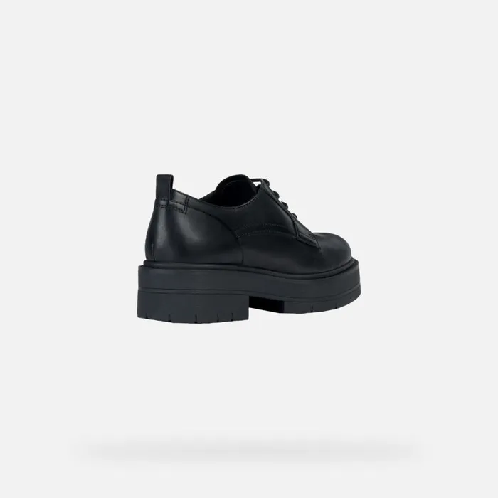Woman Geox Lace Ups And Brogues SPHERICA EC7 H LaceUp Shoes Black Woman Geox Black
