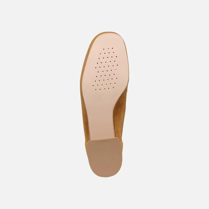 Woman Geox Loafers DHYALMA WOMAN Ochre Leather Loafers Ochre