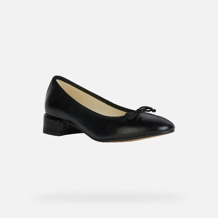 Woman Geox Pumps FLORETIA Women039s Black Low Heel Pumps Geox Black