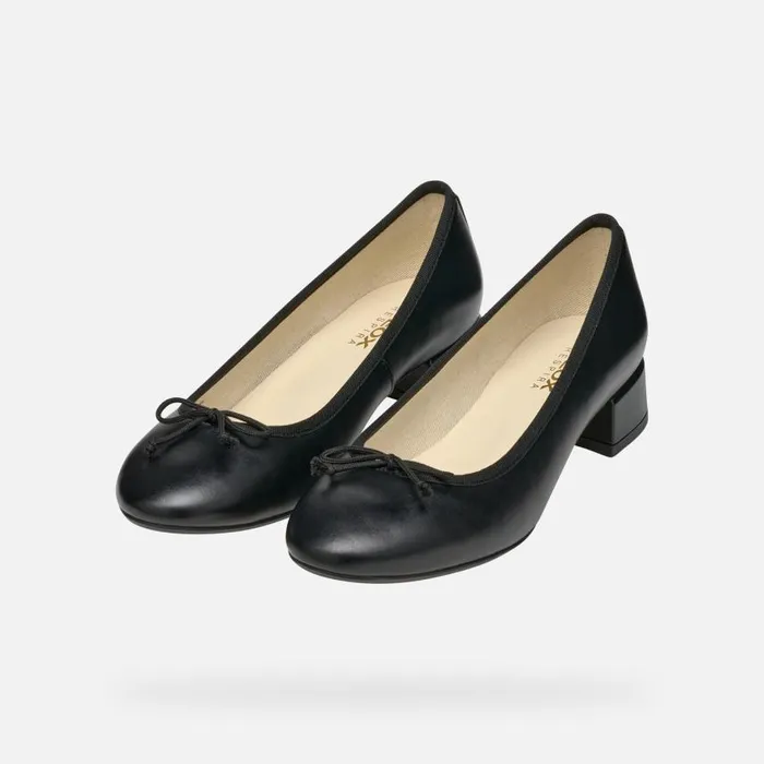 Woman Geox Pumps FLORETIA Women039s Black Low Heel Pumps Geox Black