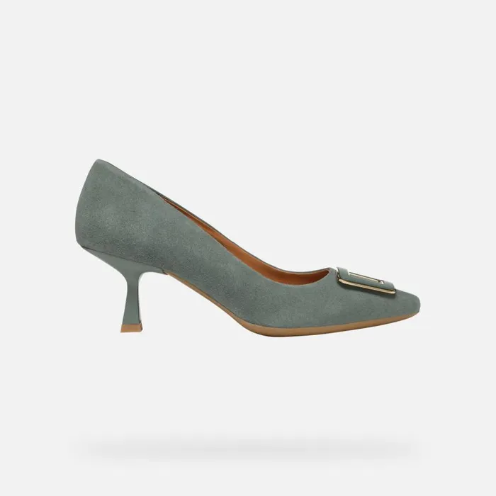 Woman Geox Pumps GISELDA R WOMAN Sage Medium Heel Pumps Sage
