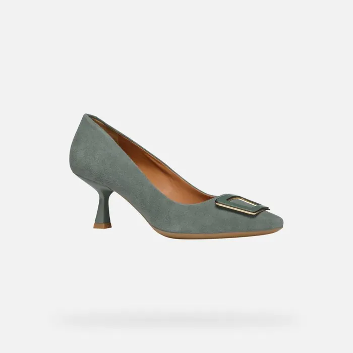Woman Geox Pumps GISELDA R WOMAN Sage Medium Heel Pumps Sage