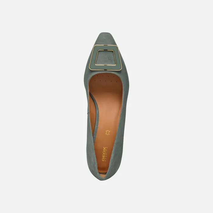 Woman Geox Pumps GISELDA R WOMAN Sage Medium Heel Pumps Sage